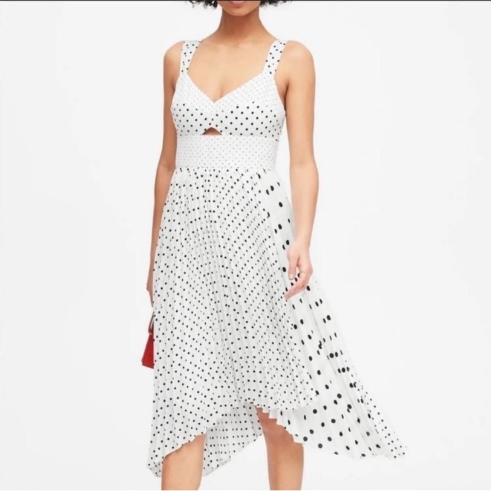 Banana Republic Black and White Asymmetrical Dress